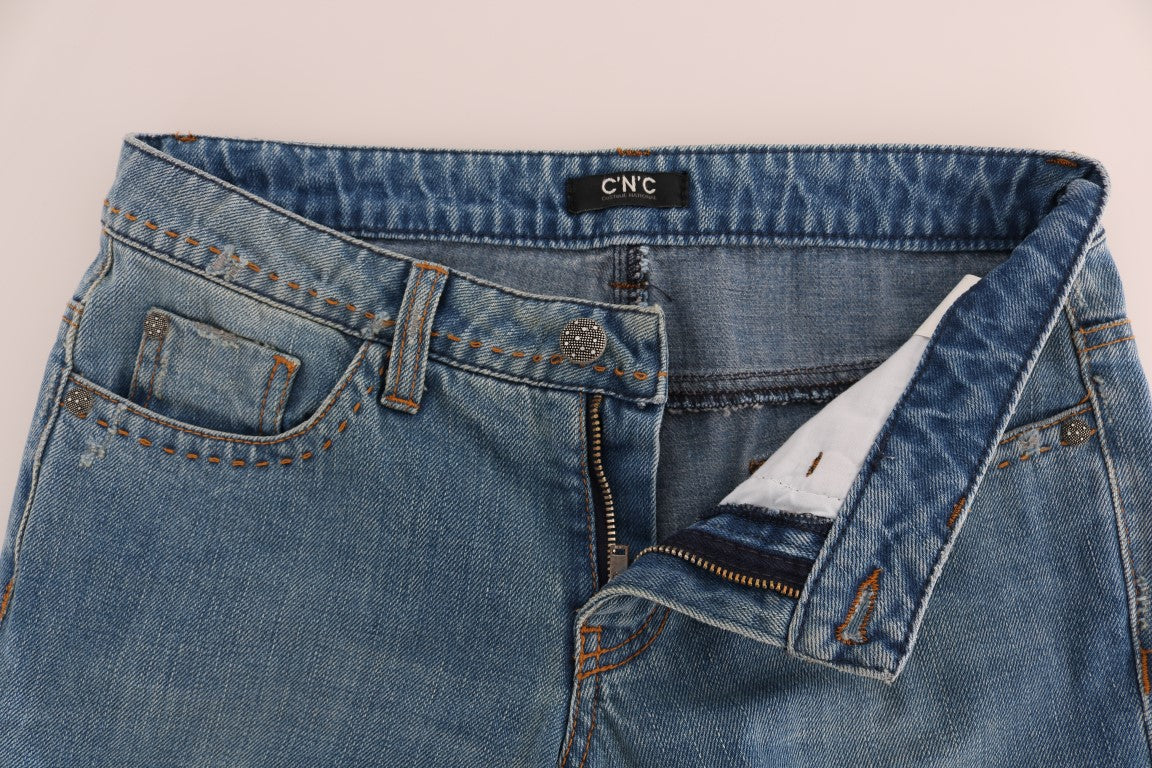 - Chic Classic Fit Straight Blue Jeans
