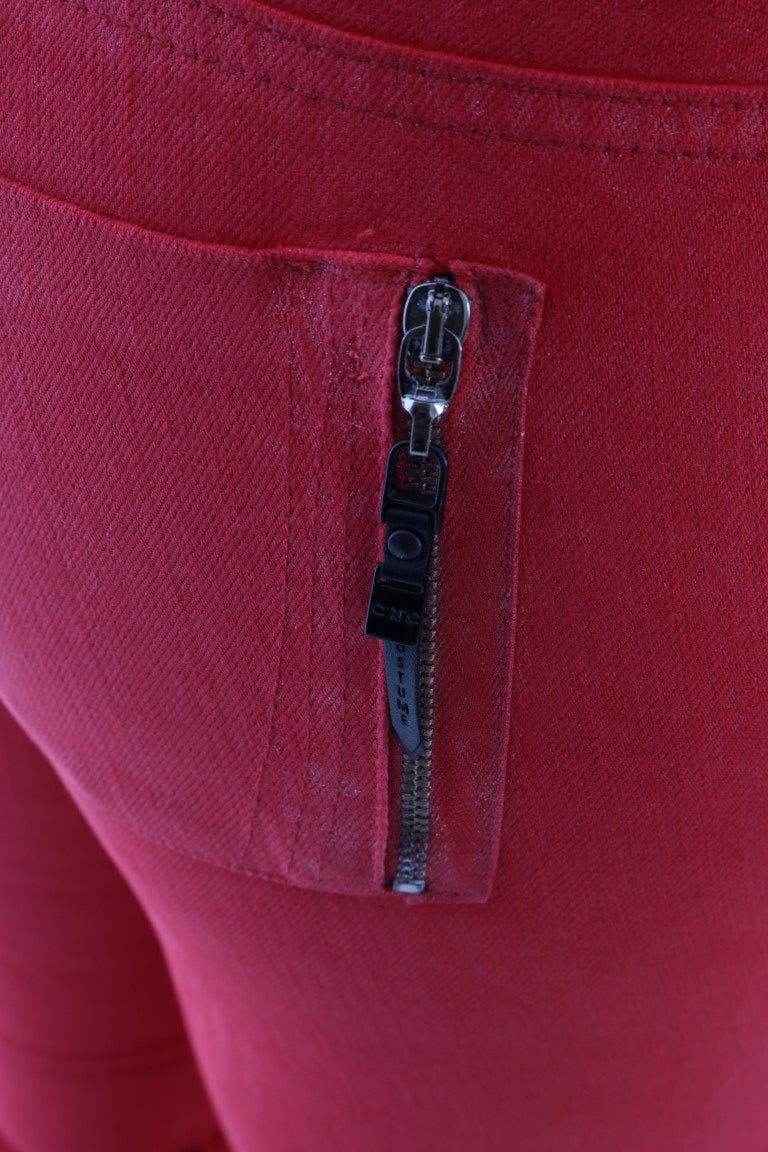 - Radiant Red Super Slim Designer Jeans