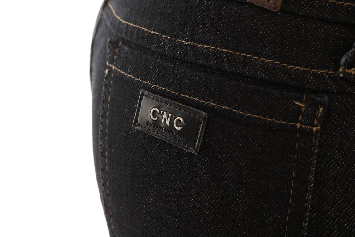 - Svelte Dark Blue Cotton Slim Jeans
