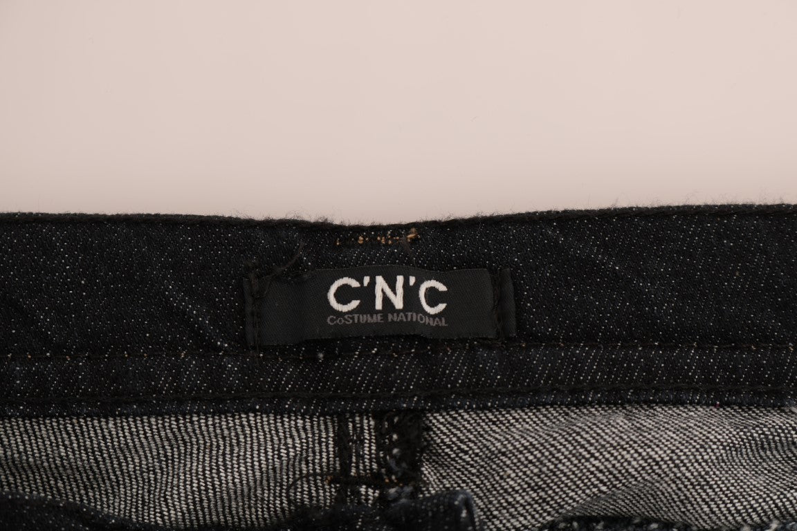 - Svelte Dark Blue Cotton Slim Jeans