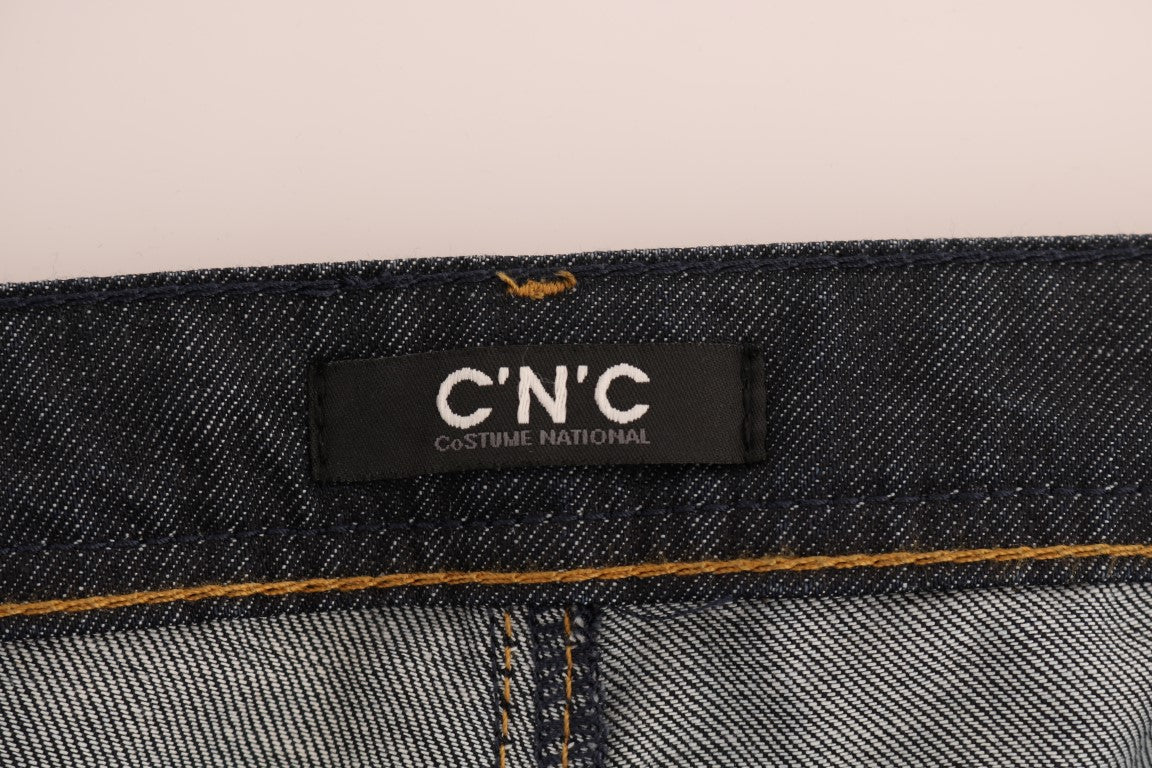 - Chic Dark Blue Straight Fit Jeans