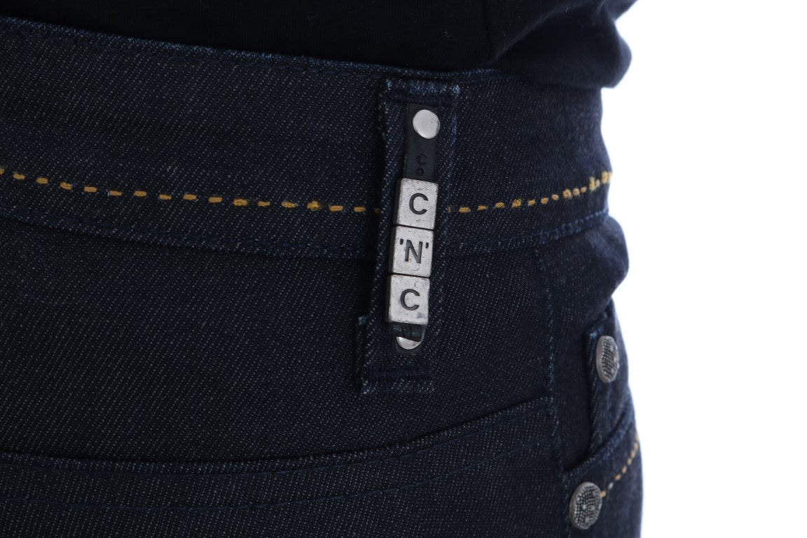 - Chic Dark Blue Super Slim Fit Jeans