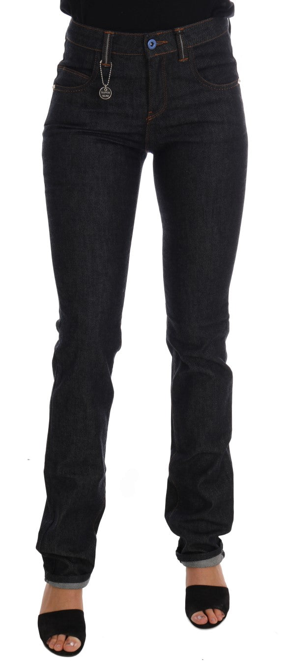 - Sleek Dark Blue Super Slim Jeans
