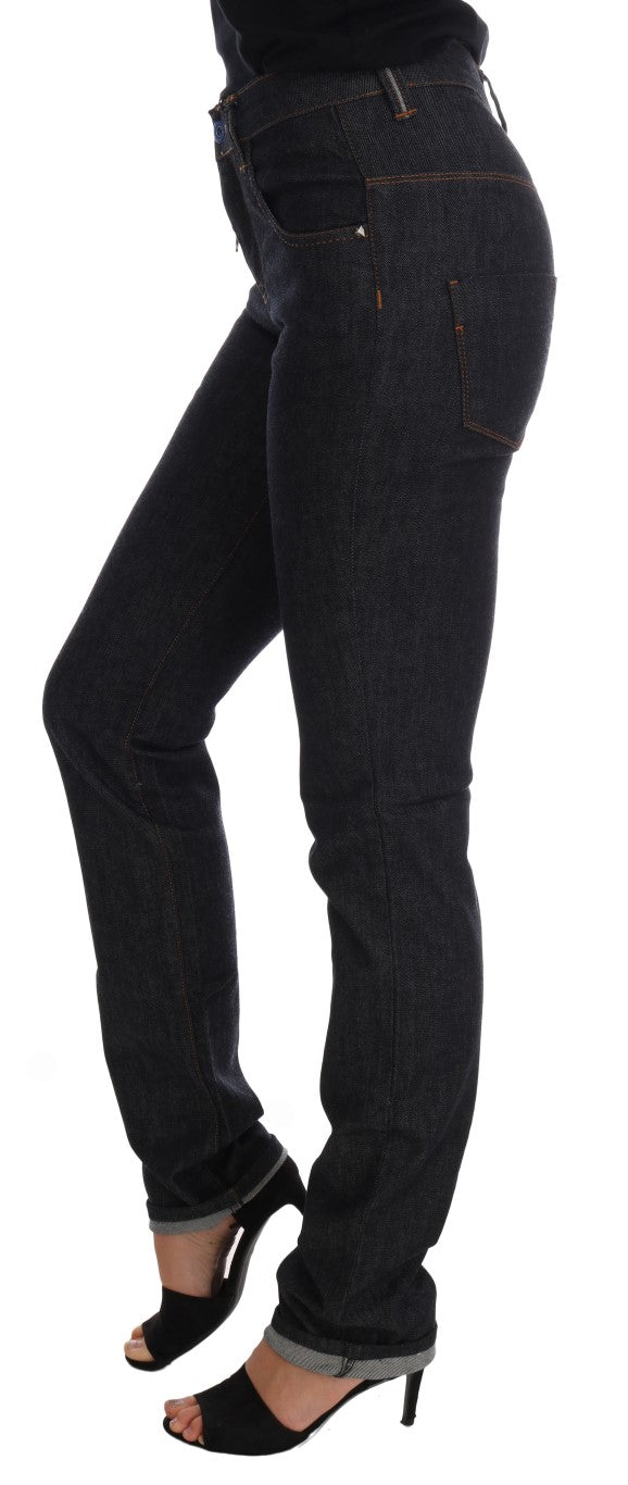 - Sleek Dark Blue Super Slim Jeans