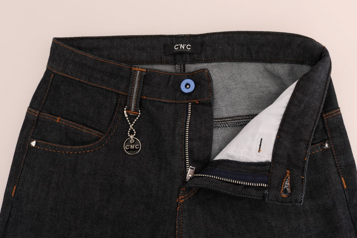 - Sleek Dark Blue Super Slim Jeans
