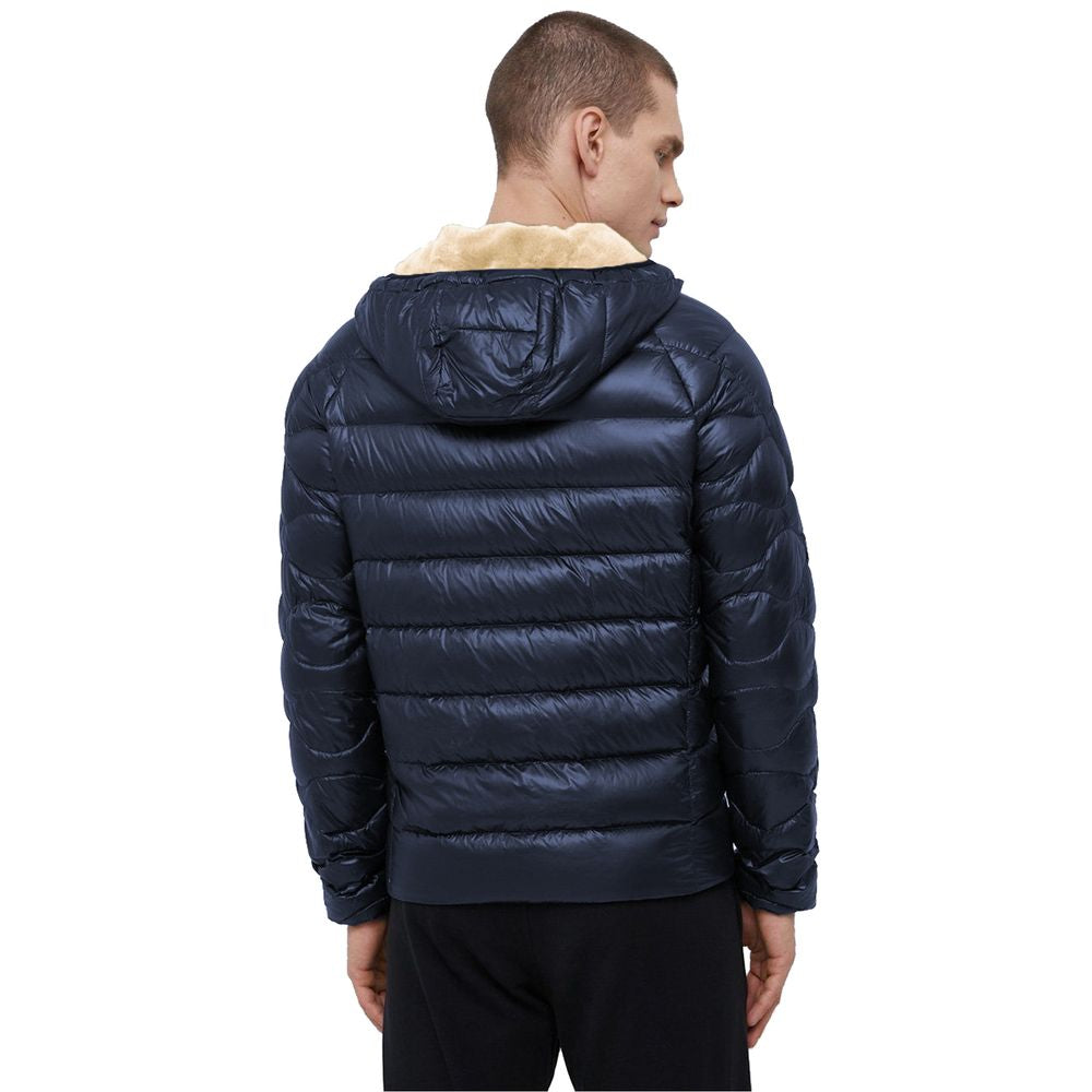 RefrigiWear Men’s Short Down Jacket – Blue Nylon