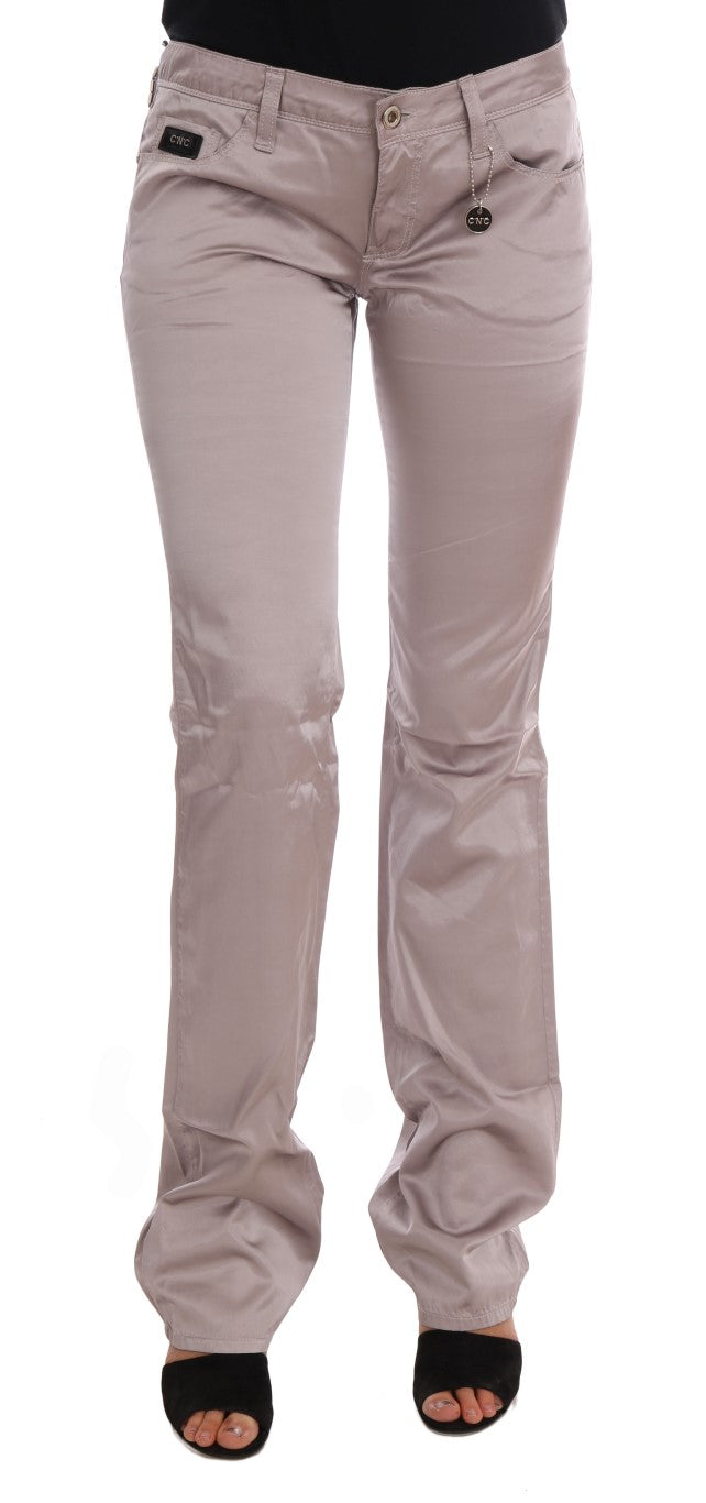 - Chic Beige Slim Fit Designer Jeans