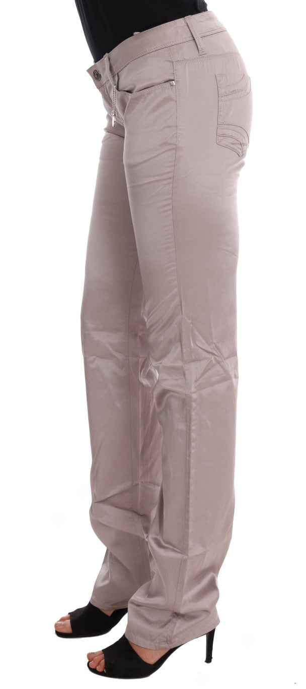 - Chic Beige Slim Fit Designer Jeans