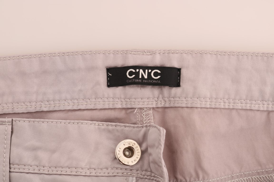 - Chic Beige Slim Fit Designer Jeans