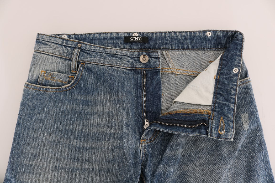 - Chic Blue Slim Fit Designer Jeans