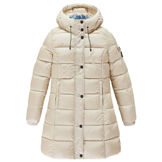 RefrigiWear Long Down Jacket – White – Nylon