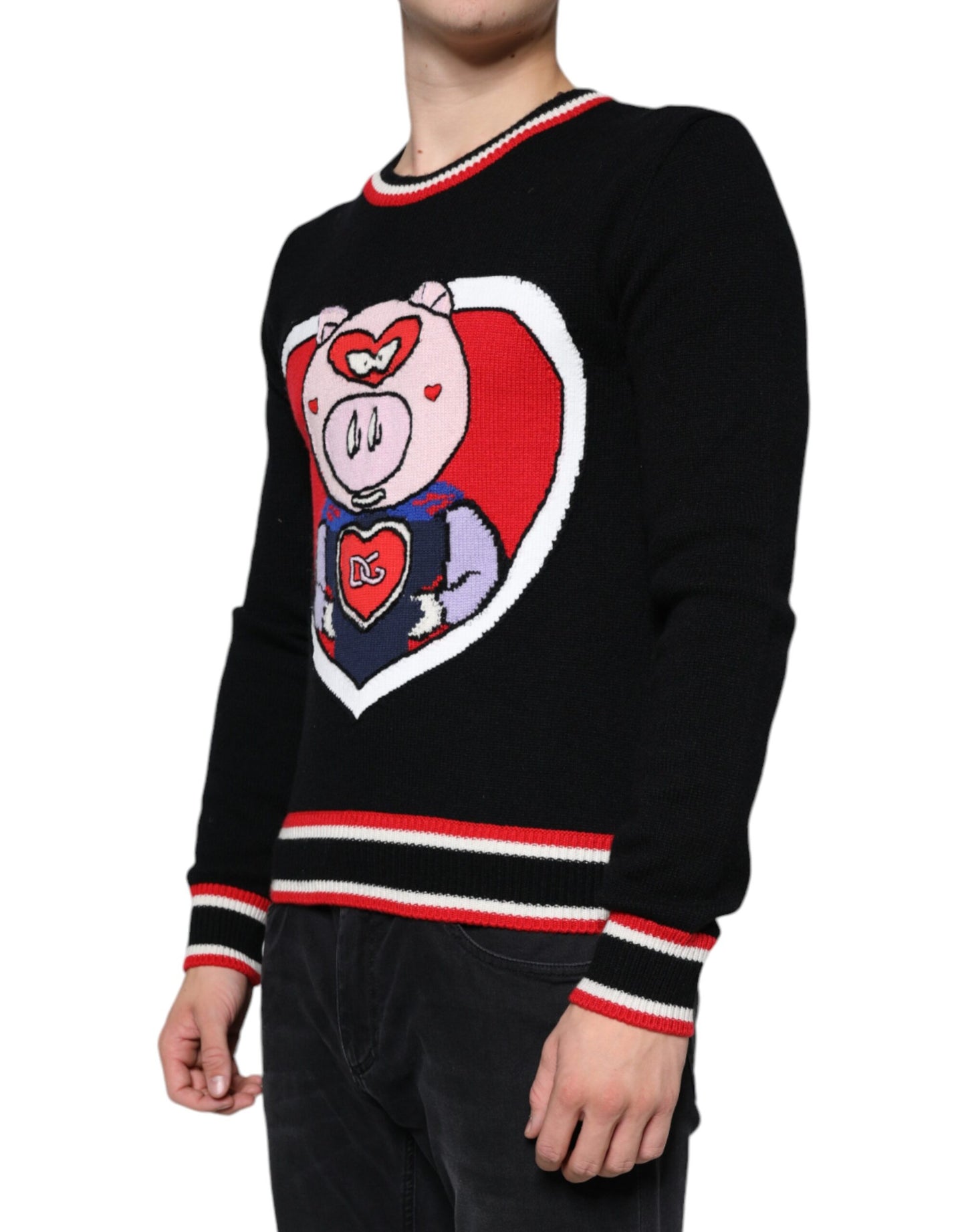 - Black Cashmere Pig of the Year Pullover Sweater