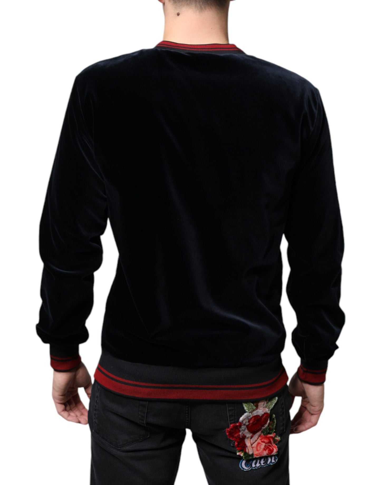 - Multicolor Jacquard Crew Neck Sweatshirt Sweater