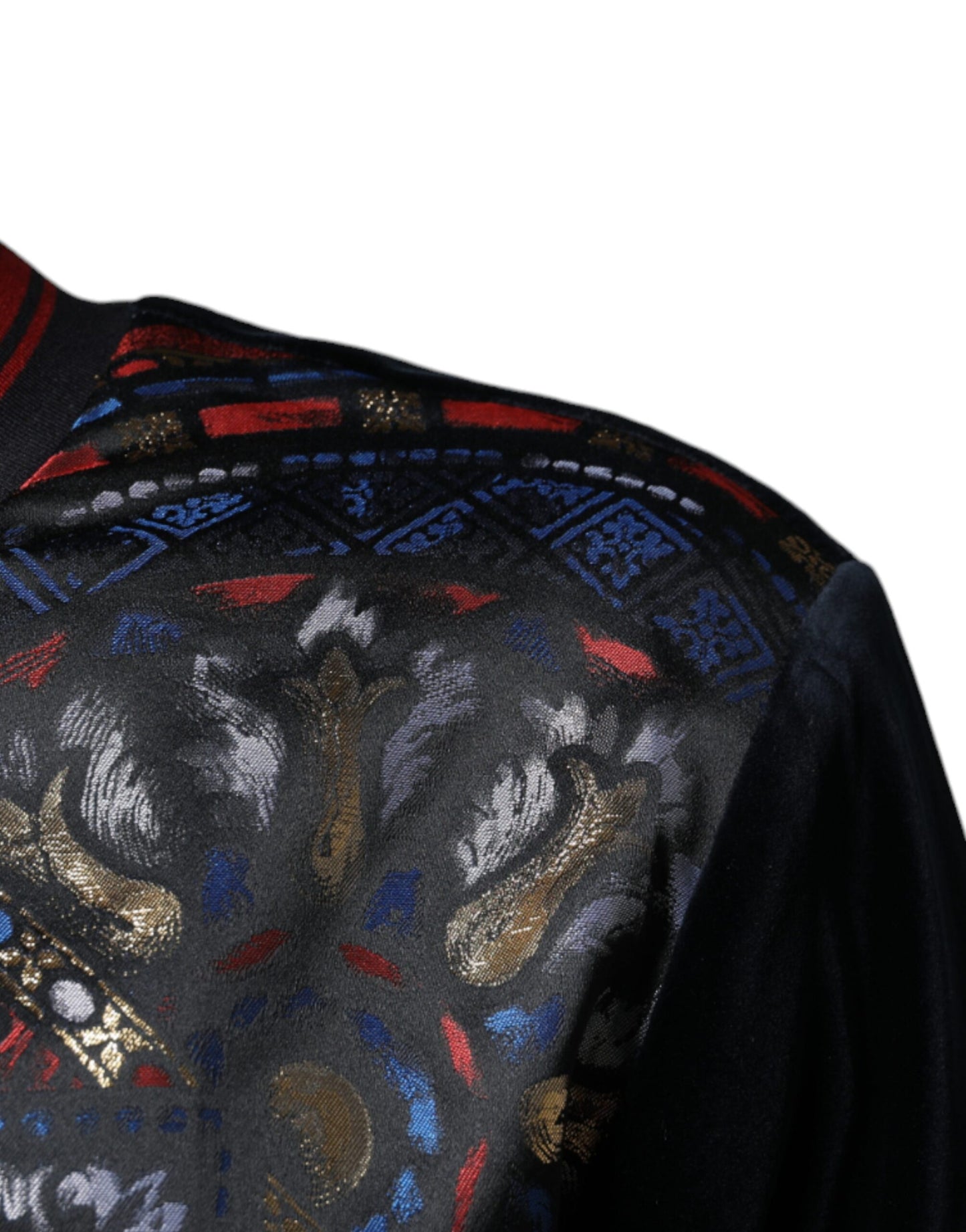 - Multicolor Jacquard Crew Neck Sweatshirt Sweater