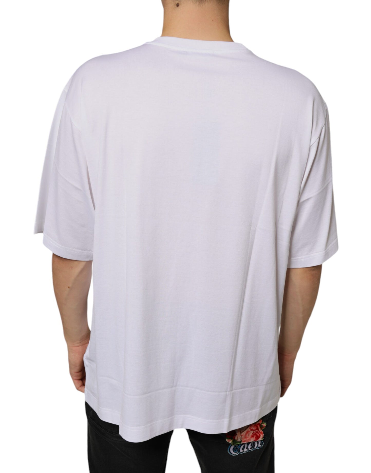 - White Metal DG Logo Cotton Short Sleeves T-shirt