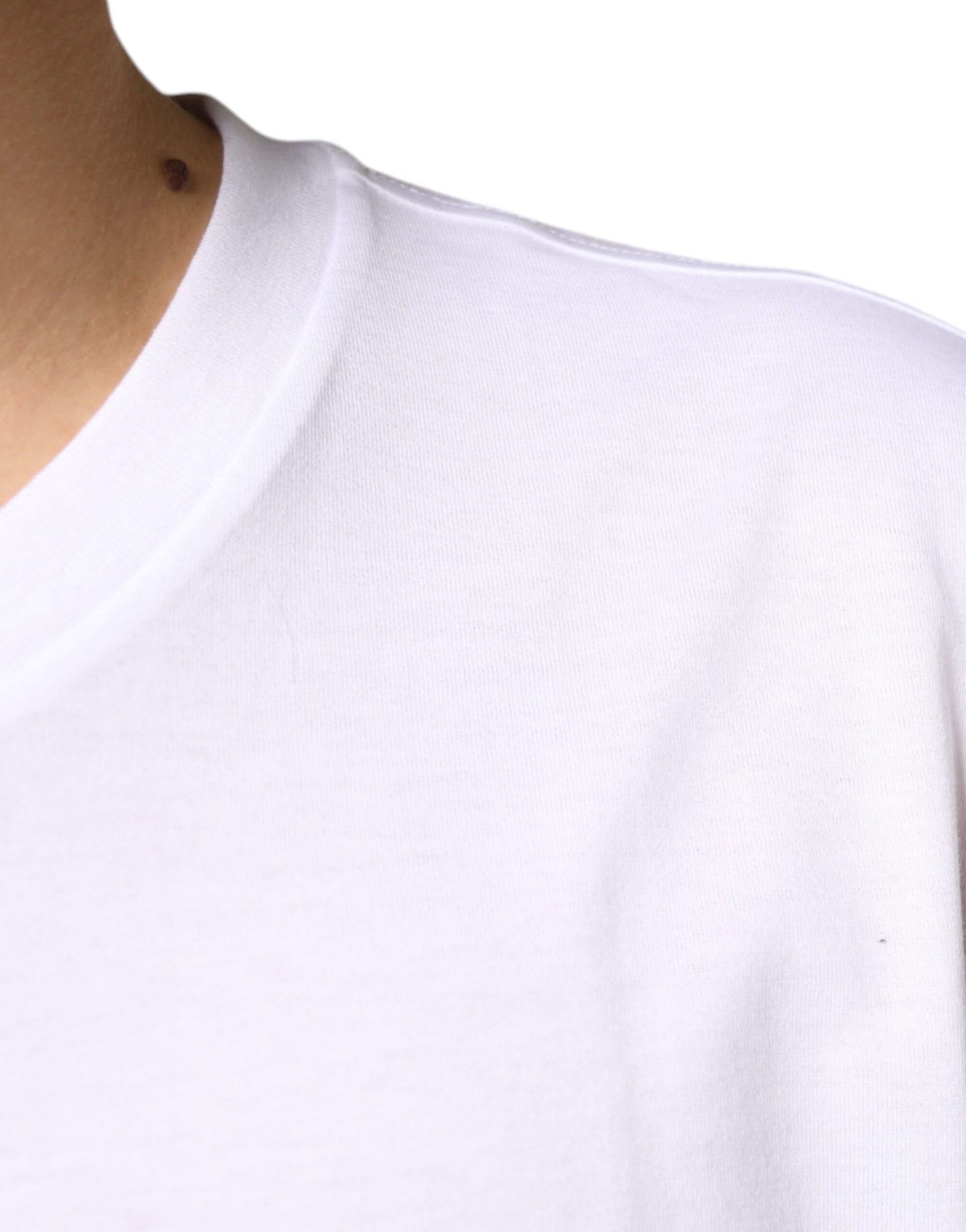 - White Metal DG Logo Cotton Short Sleeves T-shirt