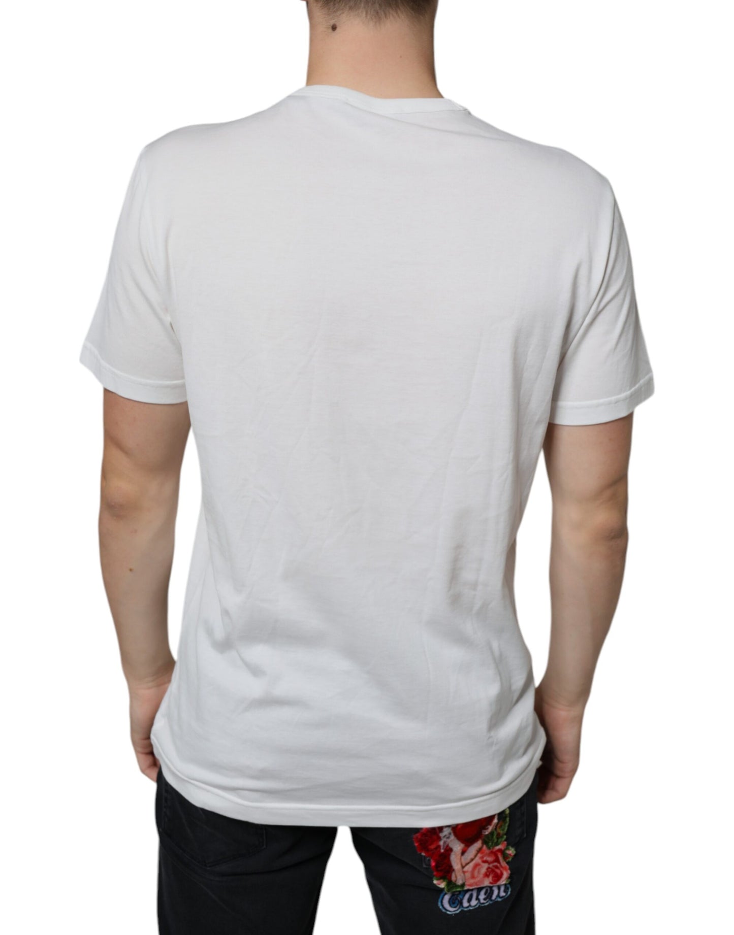 - White Cotton DG Logo Print T-shirt