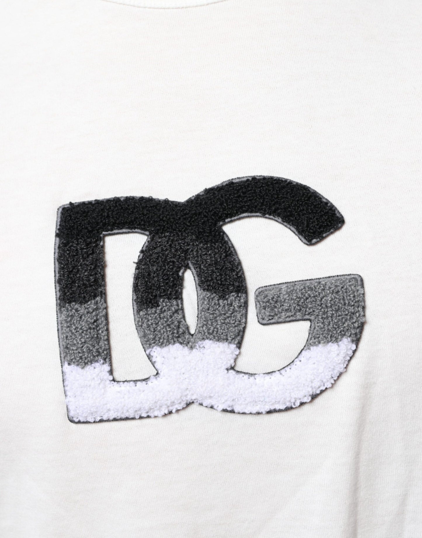- White Cotton DG Logo Print T-shirt