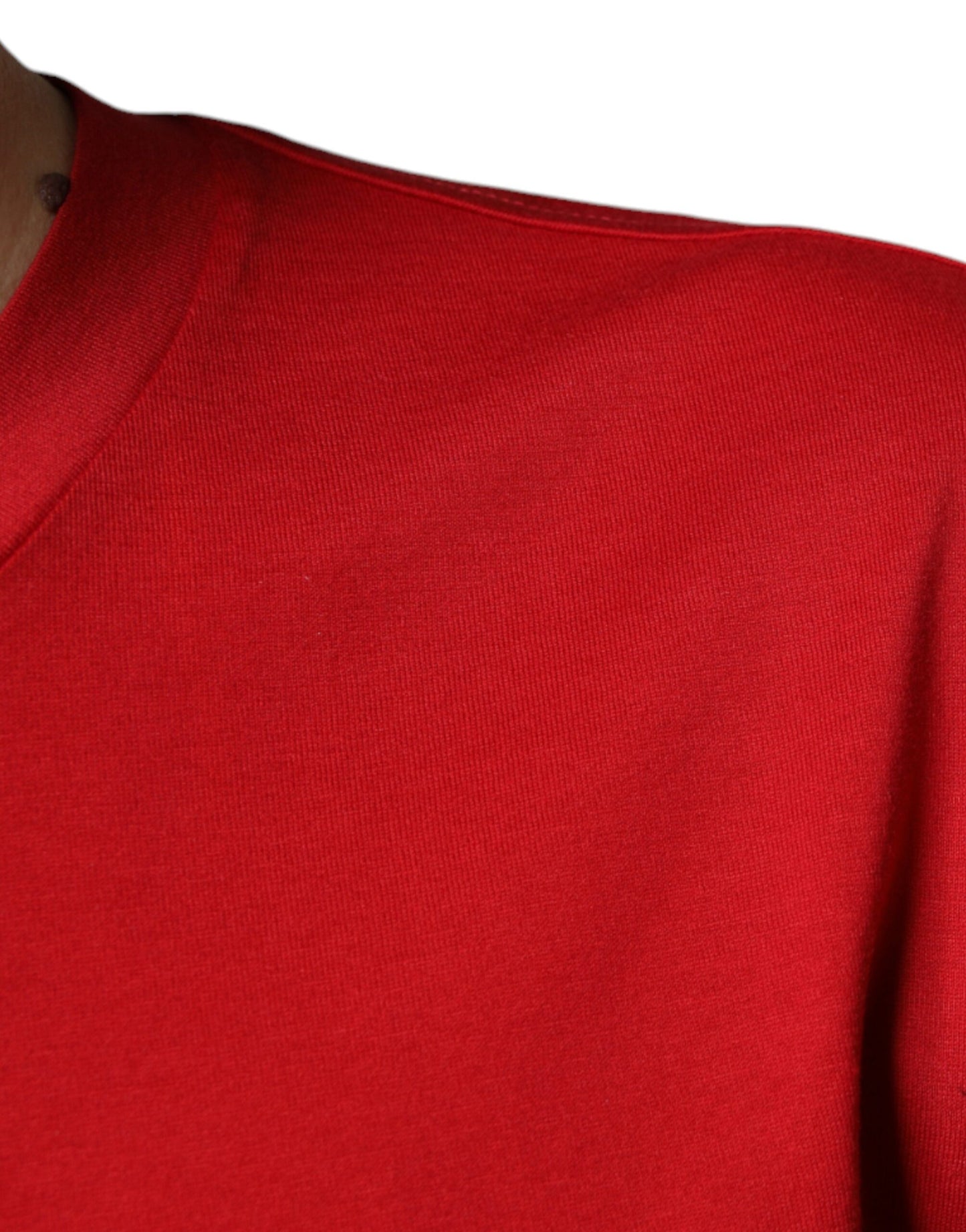- Red Cotton DG Logo Print Crew Neck T-shirt