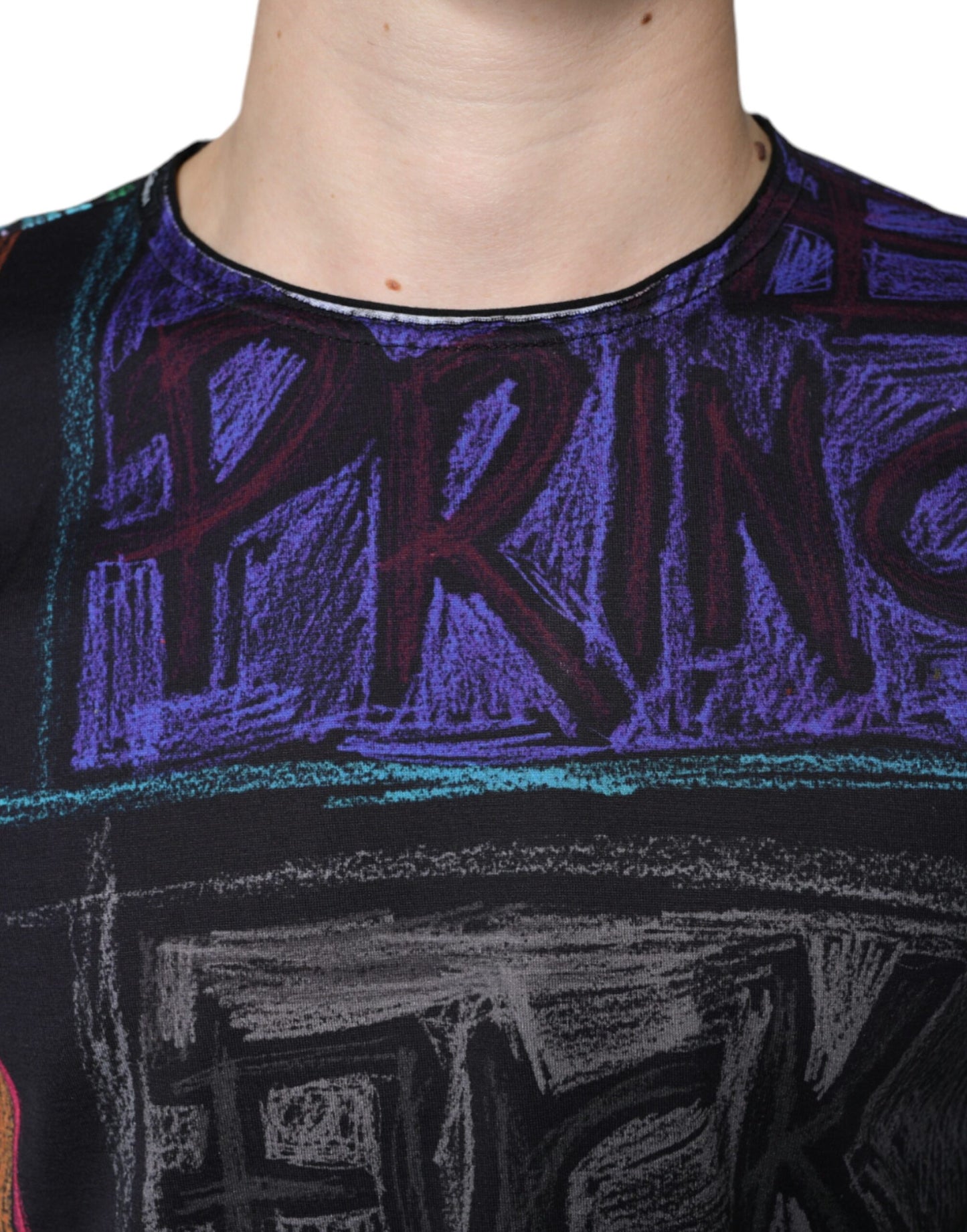 - Multicolor Graphic Print Cotton T-shirt