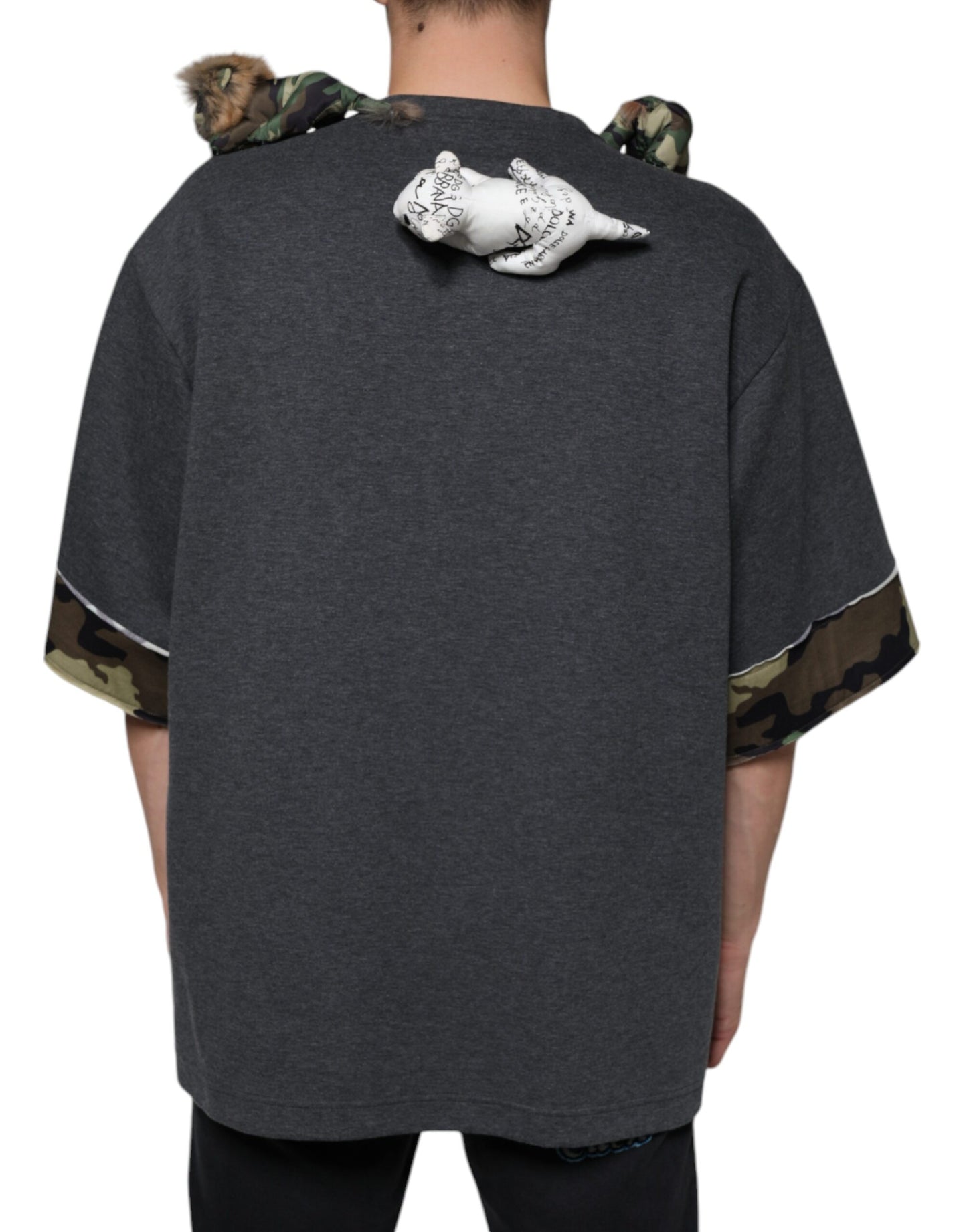 Gray Camouflage Animal Stuff Cotton T-shirt - The Luxe Alliance