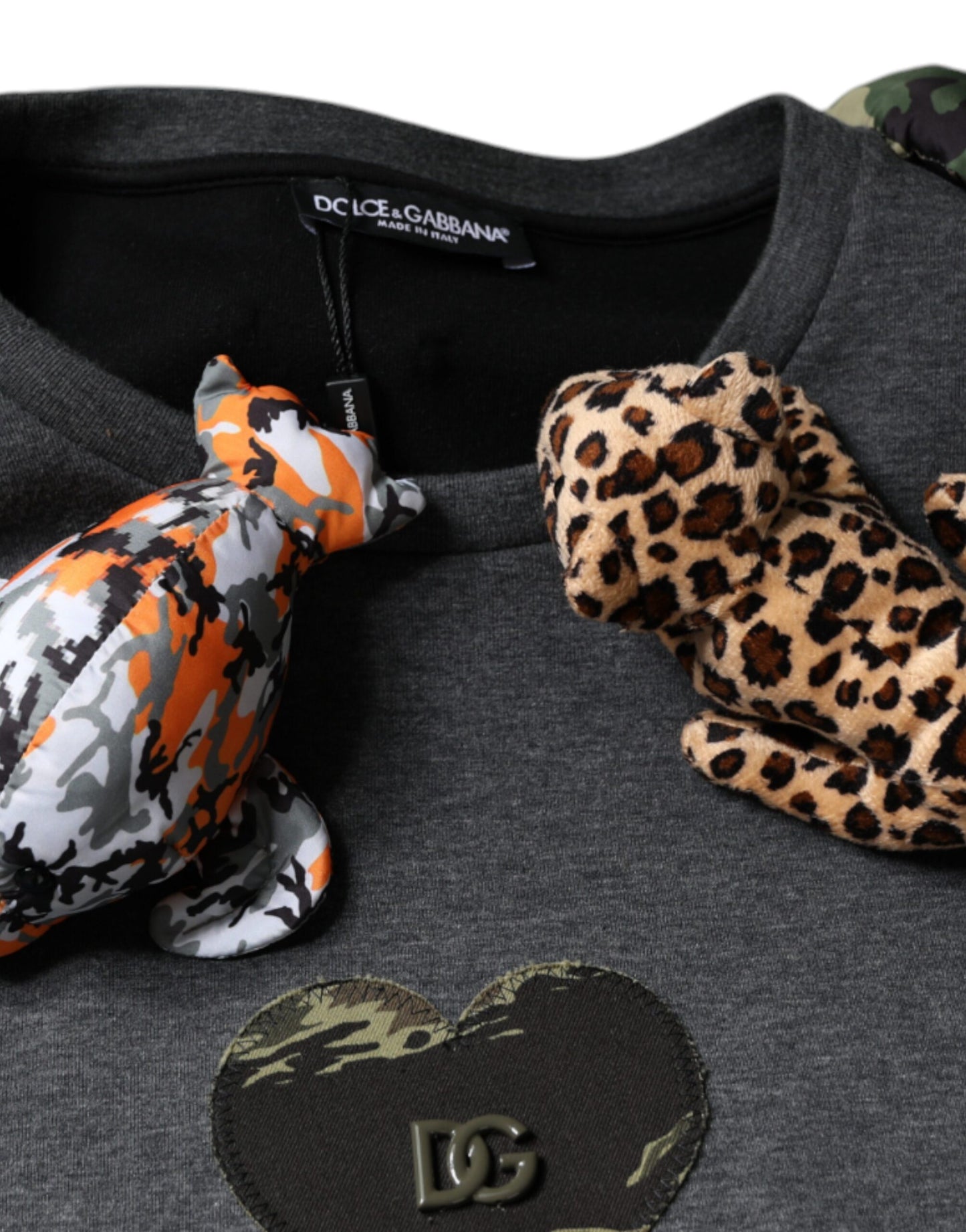 Gray Camouflage Animal Stuff Cotton T-shirt - The Luxe Alliance