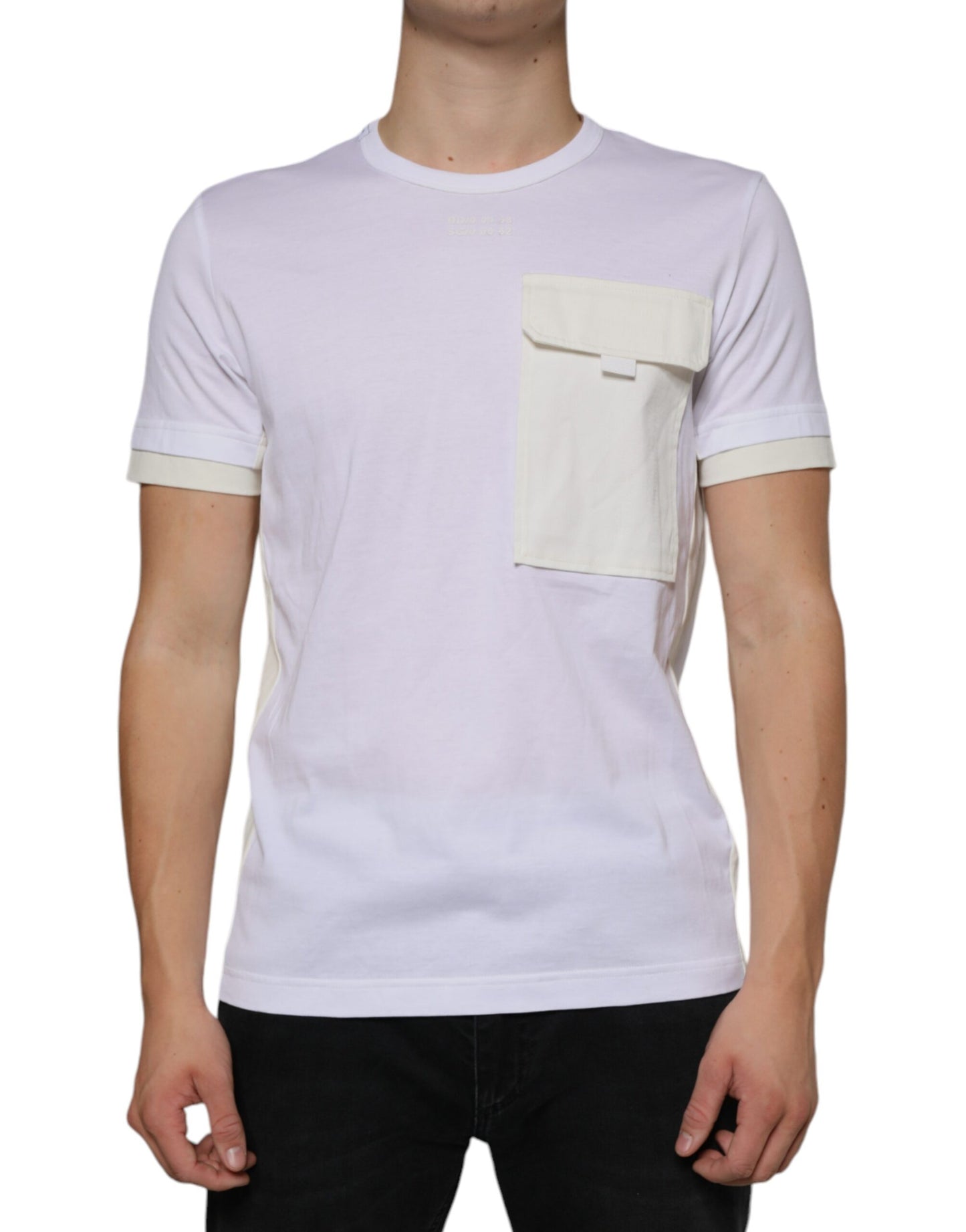 - White Cotton Pocket Short Sleeves T-shirt