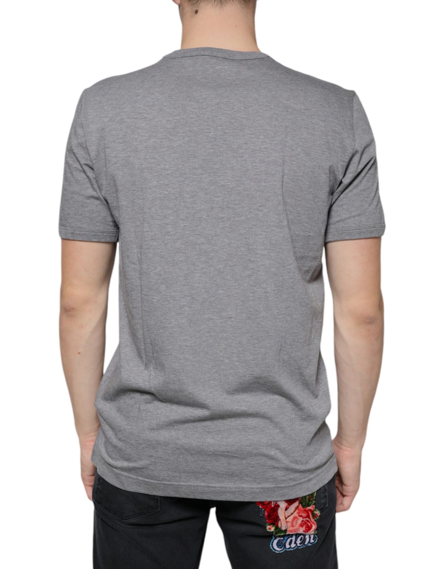 - Gray Cotton #DGFamily Short Sleeves T-shirt