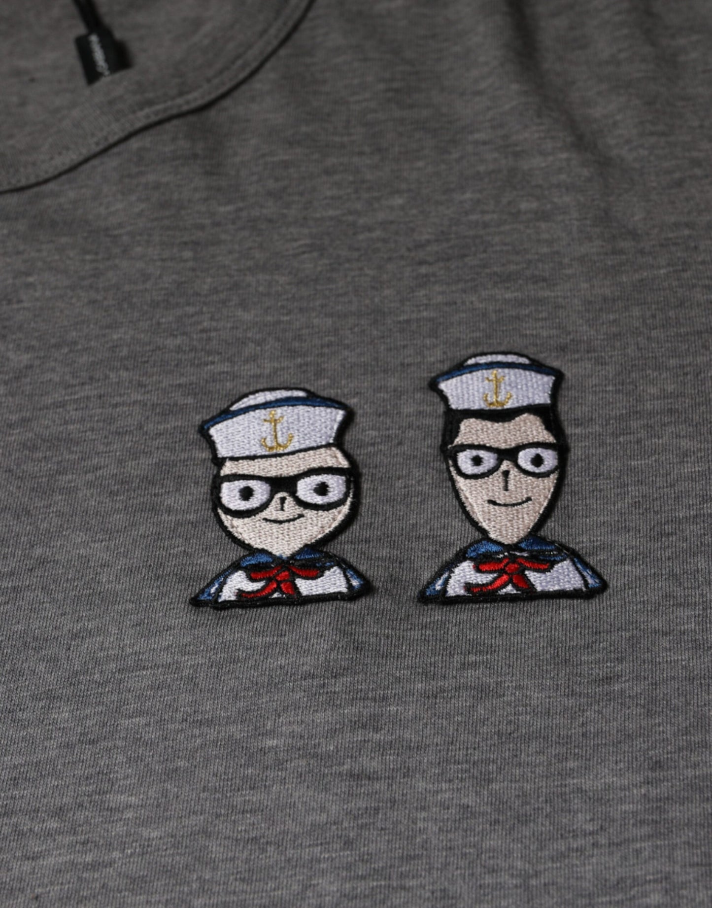 - Gray Cotton #DGFamily Short Sleeves T-shirt