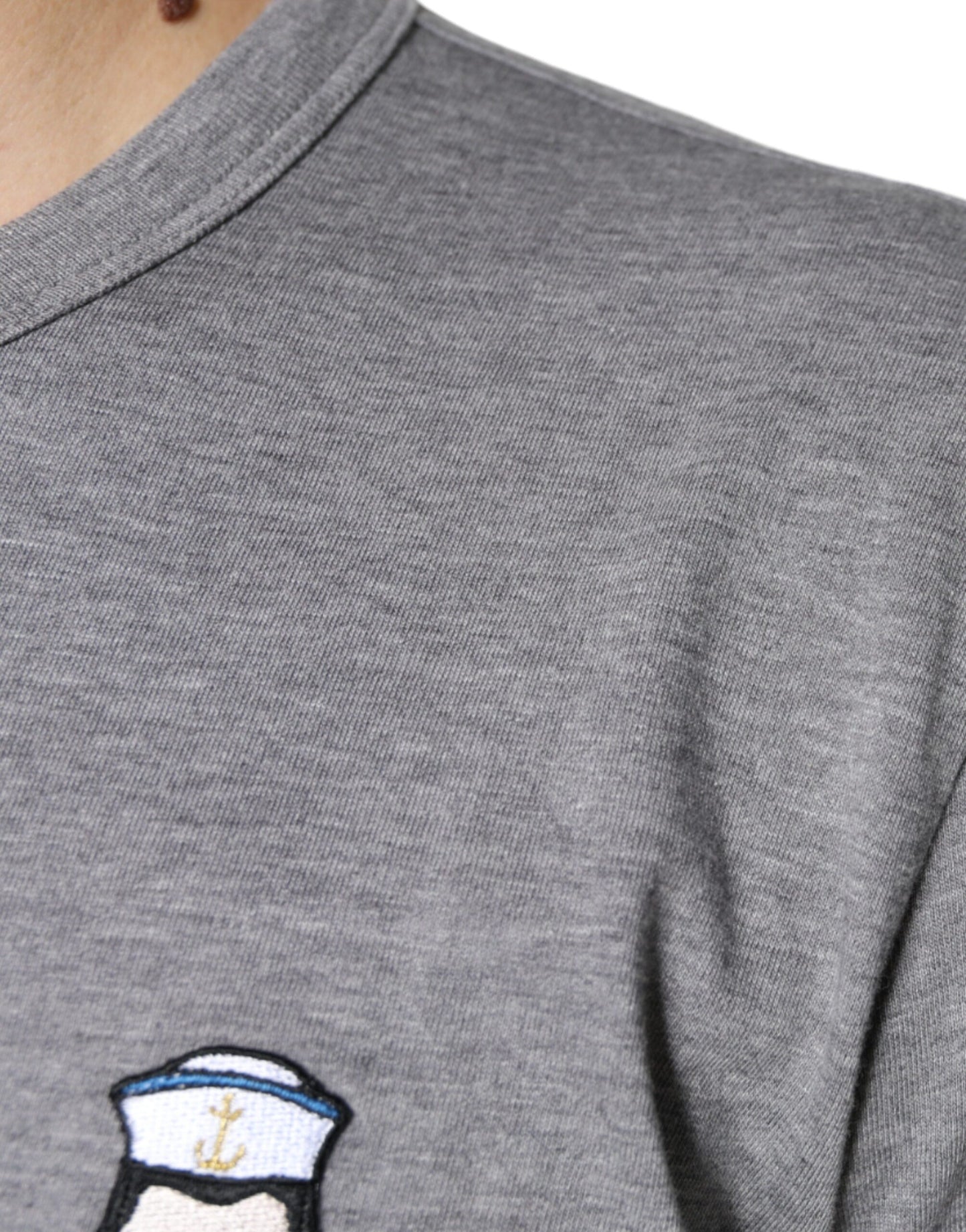 - Gray Cotton #DGFamily Short Sleeves T-shirt