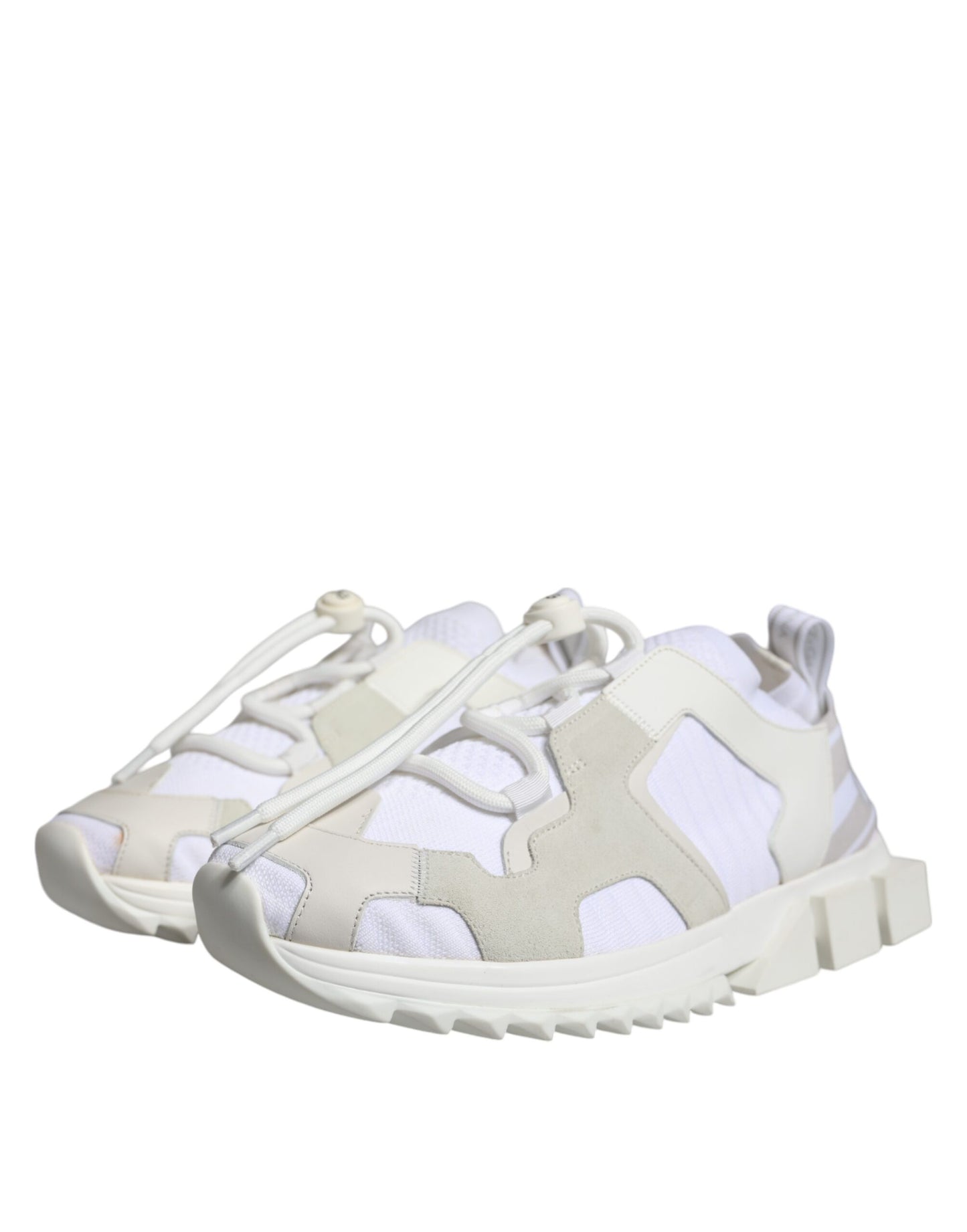 Dolce & Gabbana White Mesh Sorrento Trekking Sneakers