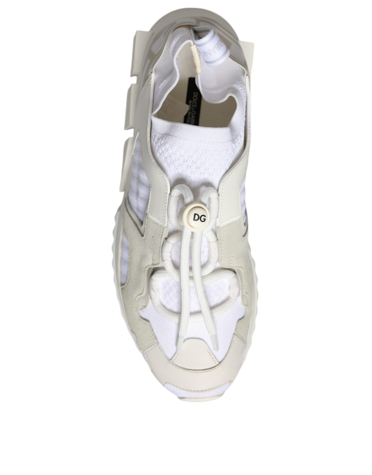 Dolce & Gabbana White Mesh Sorrento Trekking Sneakers