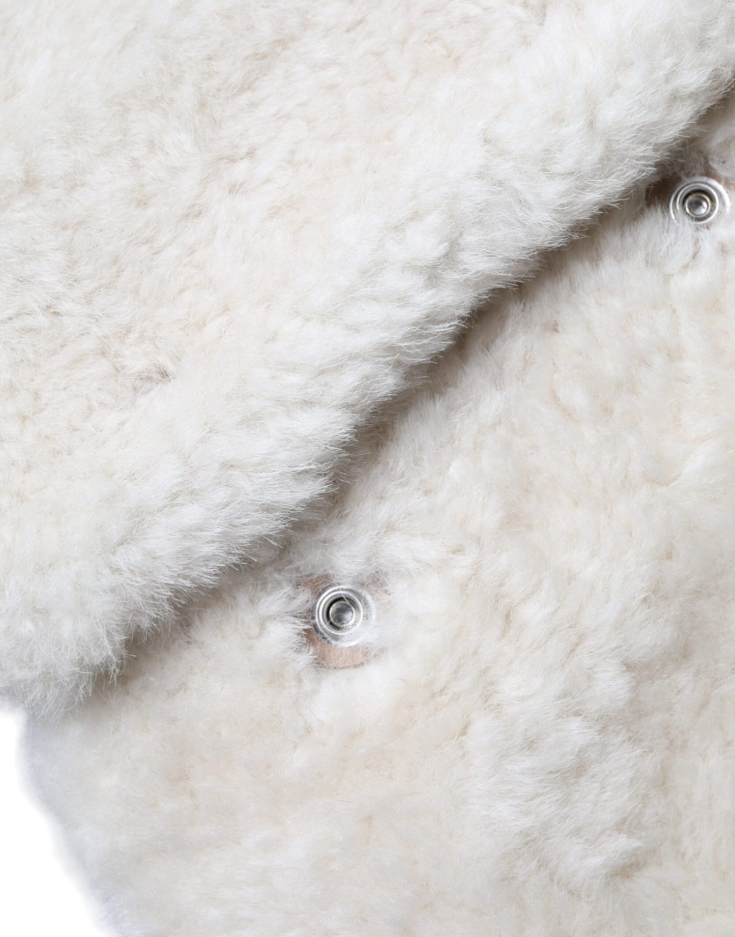 - White WARRENFORD Shearling Leather Vest Coat Jacket