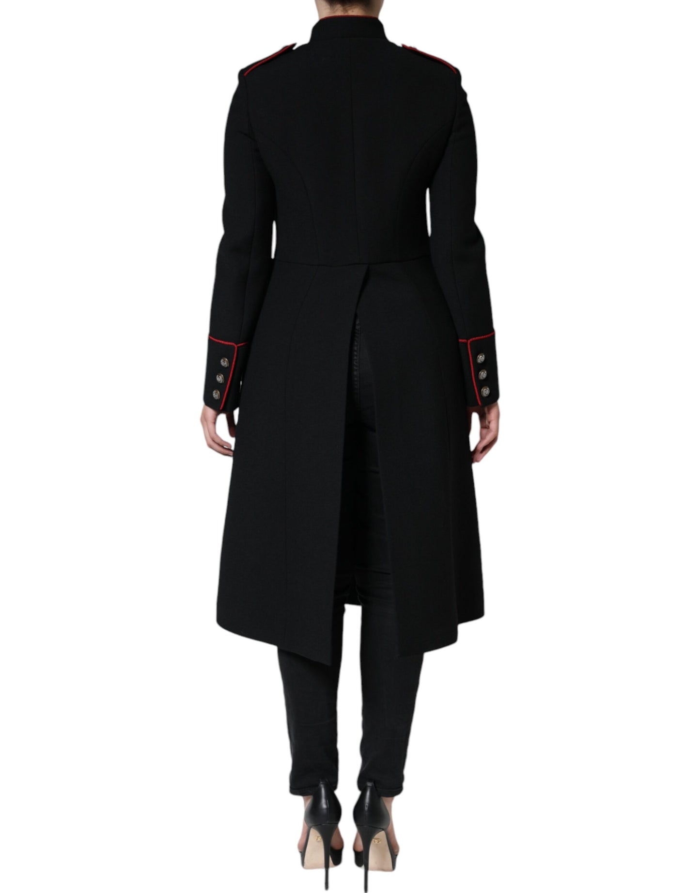 - Black Single Breasted Trench Coat Jacket