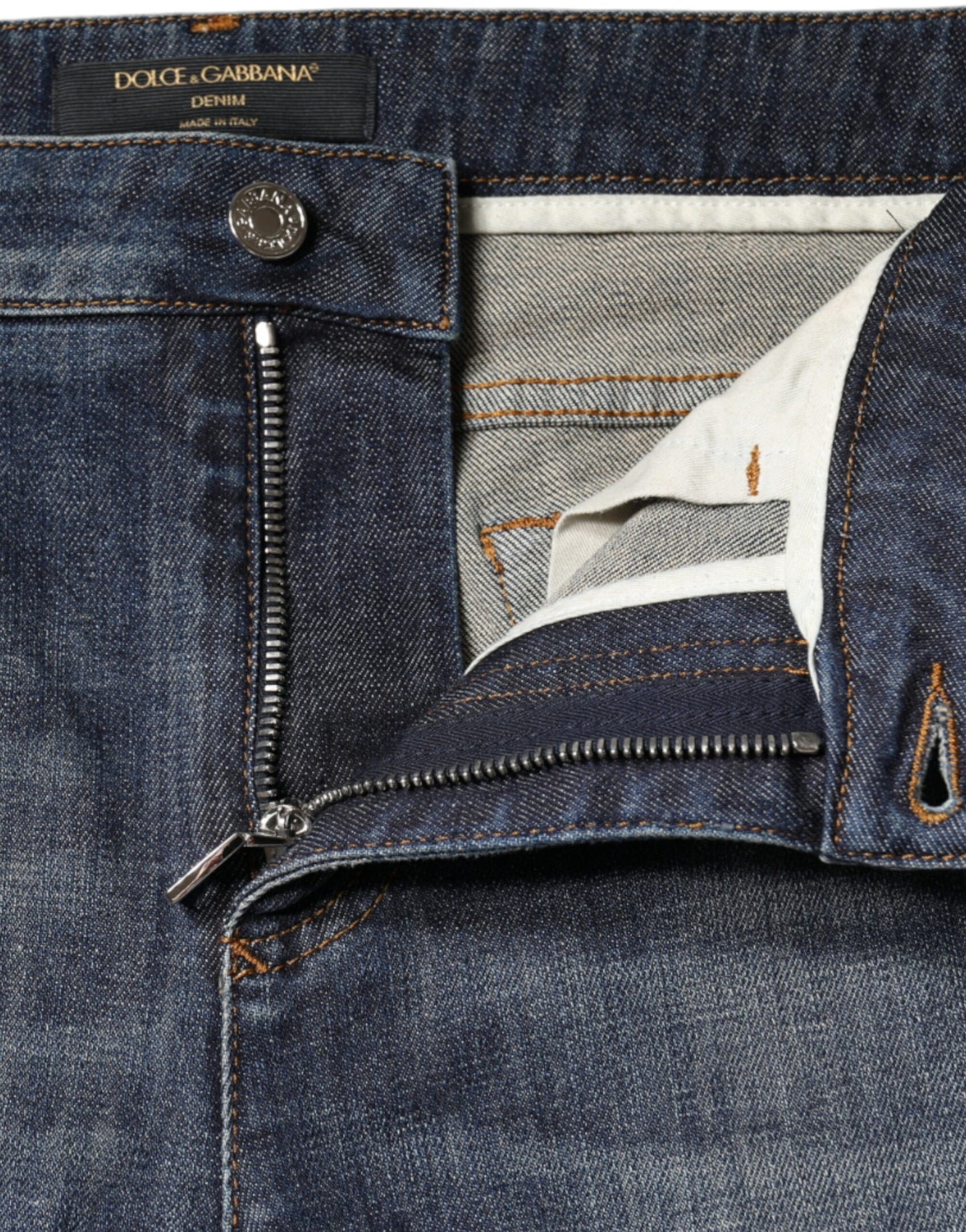 - Dark Blue Cotton Stretch Skinny Denim Jeans