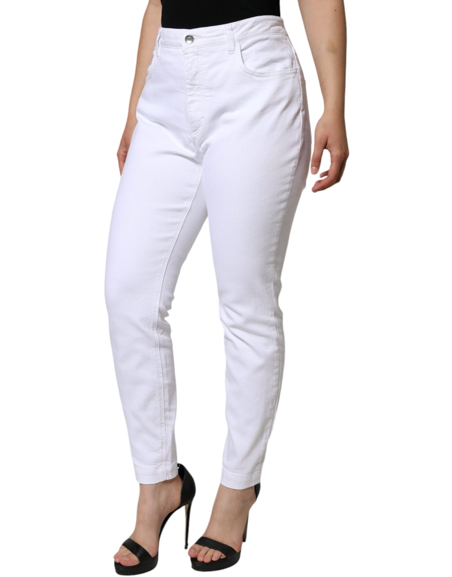 - White Cotton Stretch AUDREY Skinny Jeans