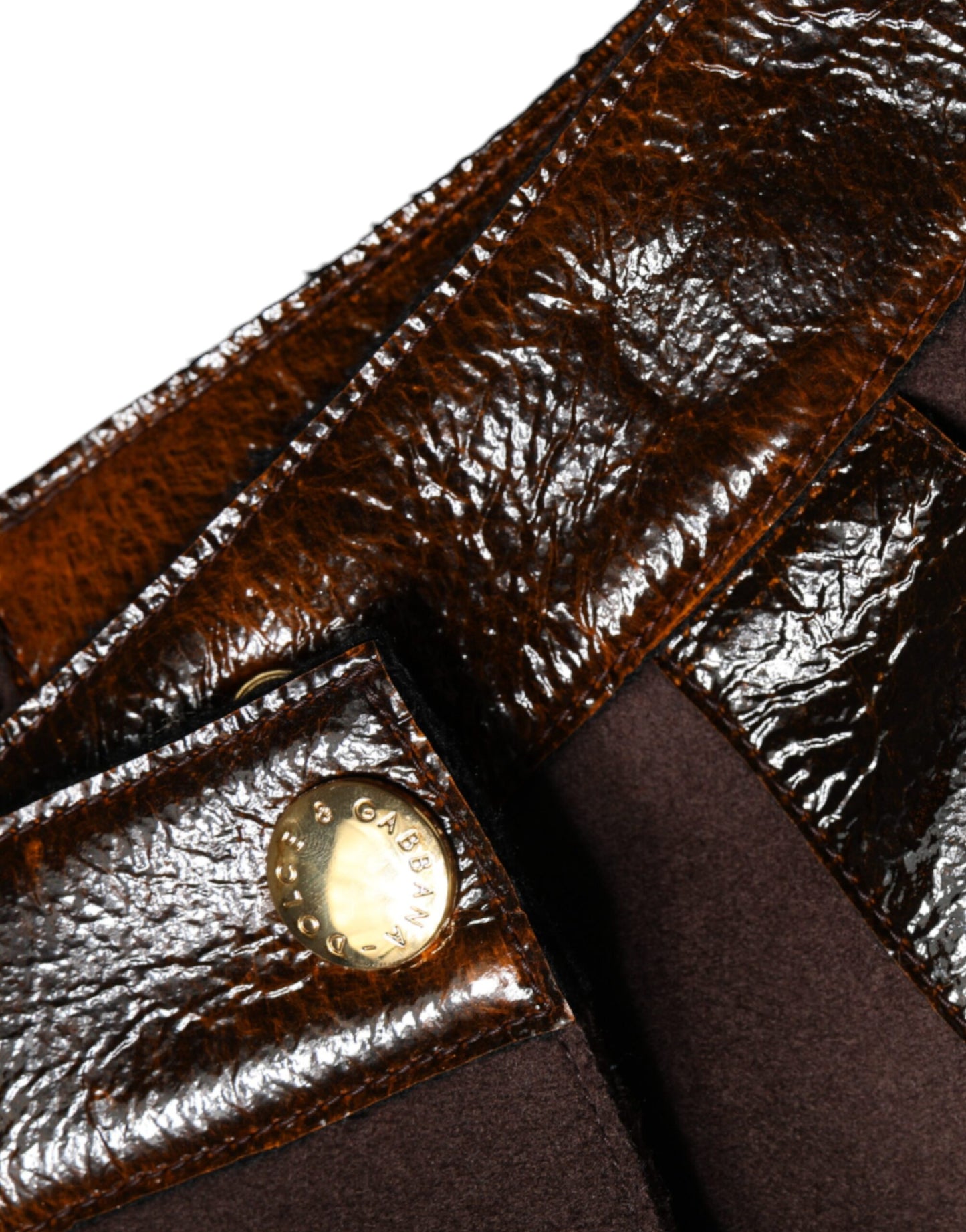 - Brown Virgin Wool Mid Waist A-line Mini Skirt