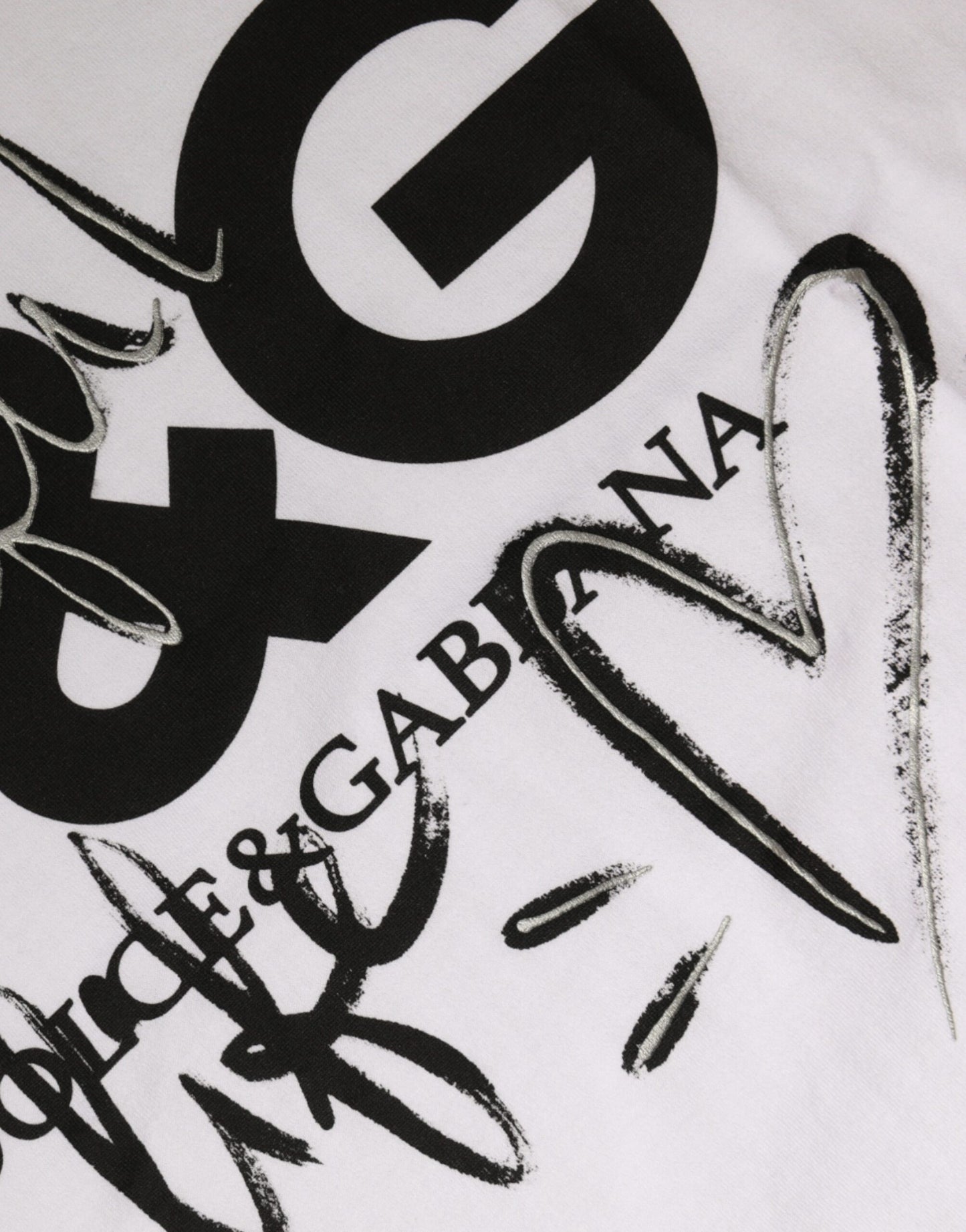 - White Cotton Logo Print Round Neck T-shirt