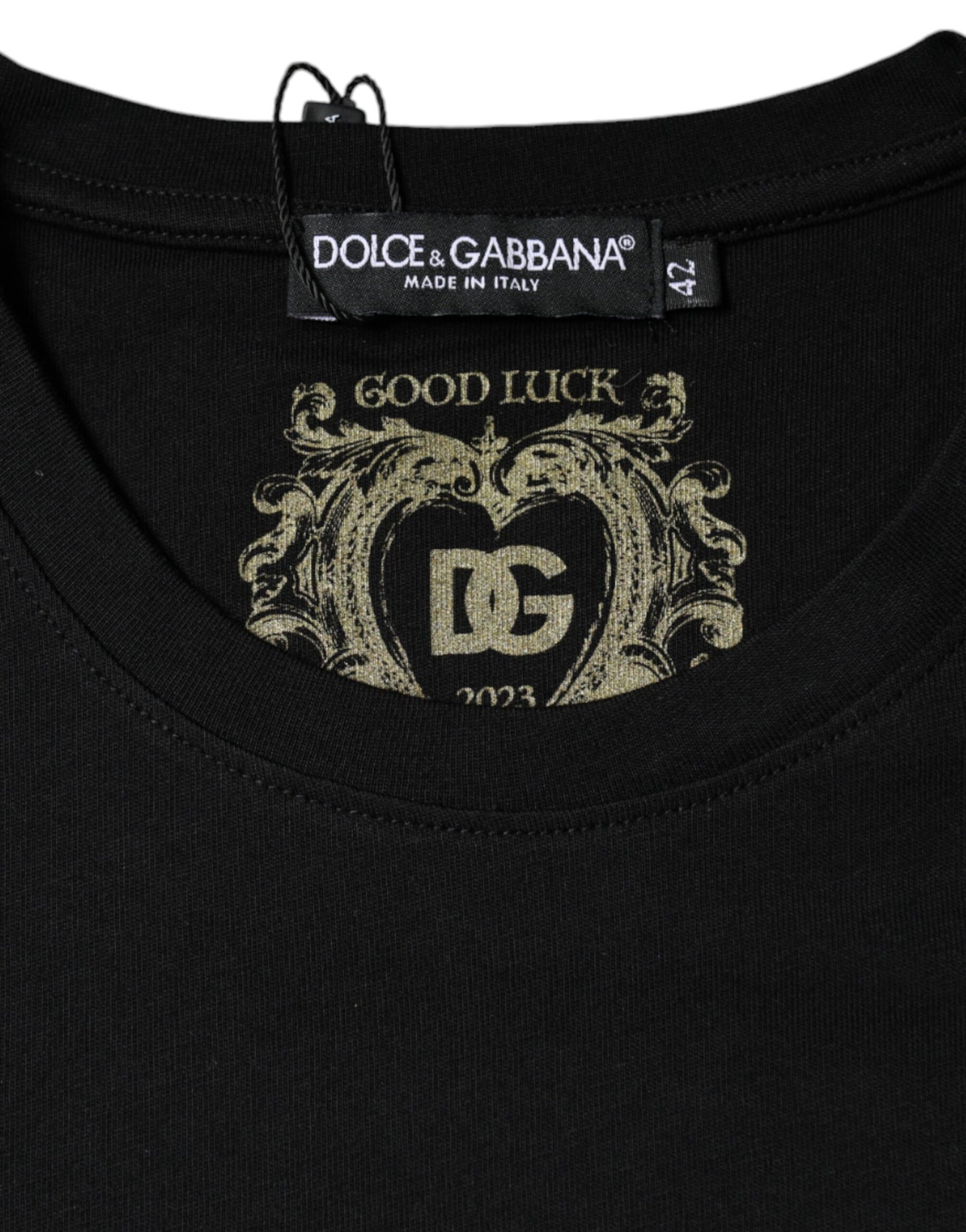- Black Cotton Crew Neck Short Sleeve T-shirt