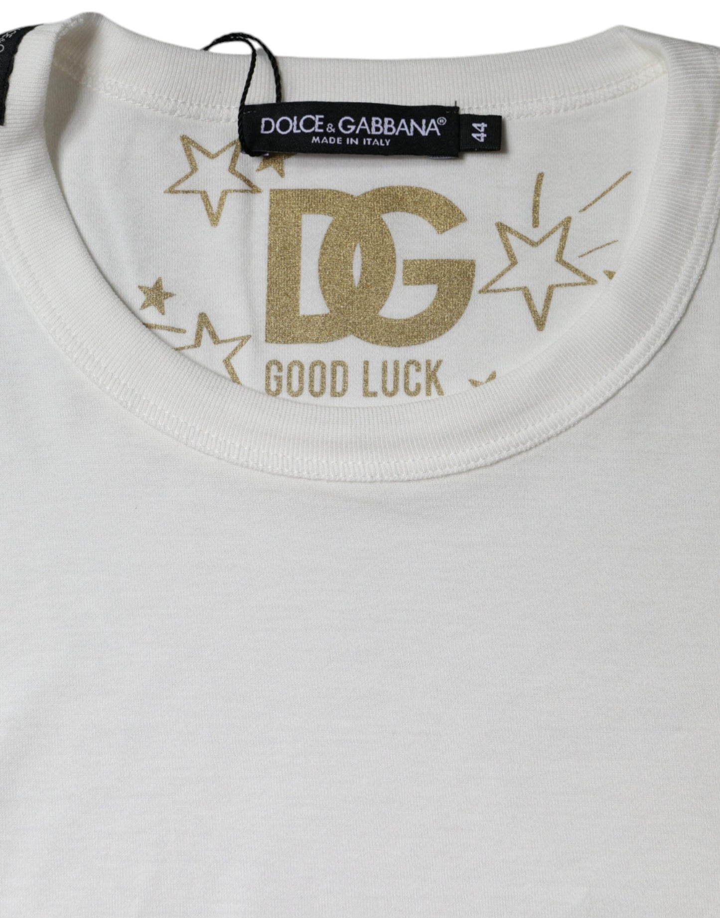 - White Cotton Crew Neck Short Sleeve T-shirt