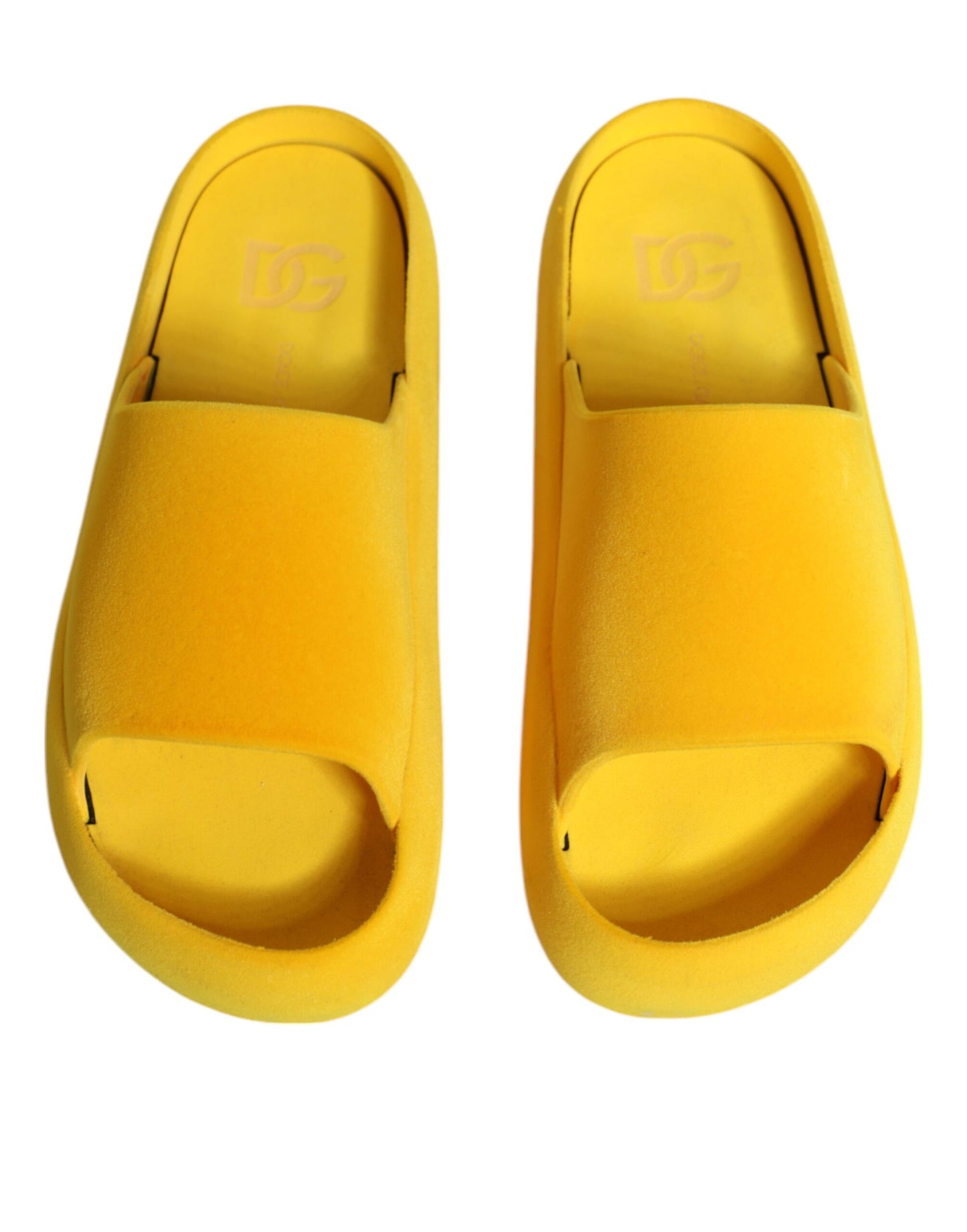 - Yellow Rubber Slides Sandals Beachwear Shoes