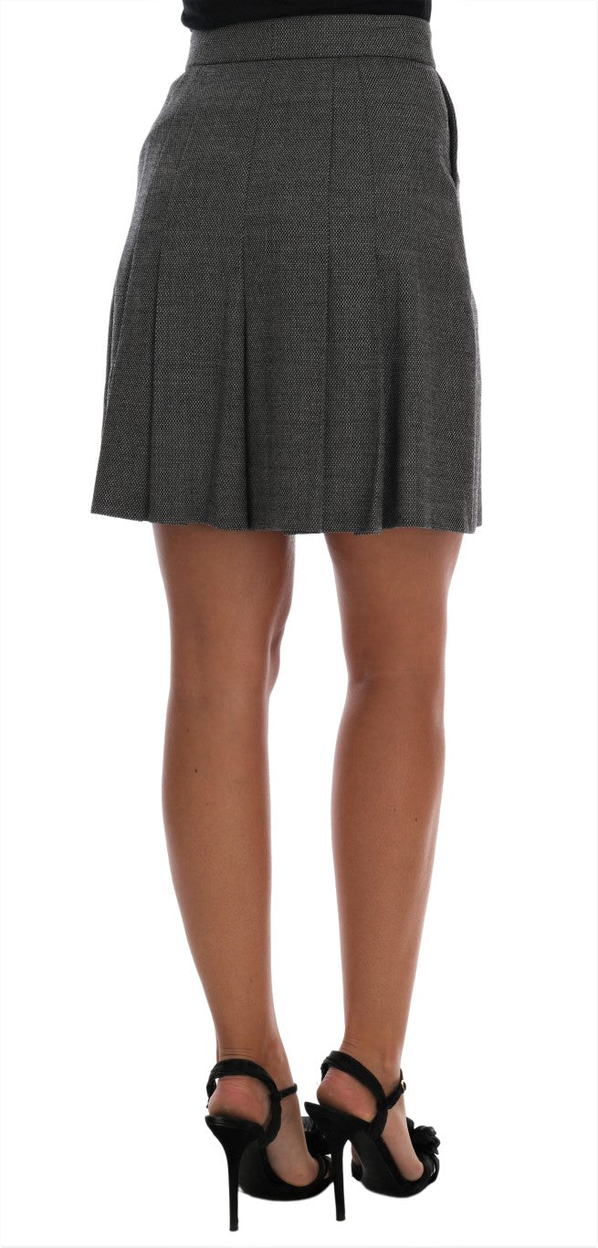 - Chic High Waist Wool Mini Shorts