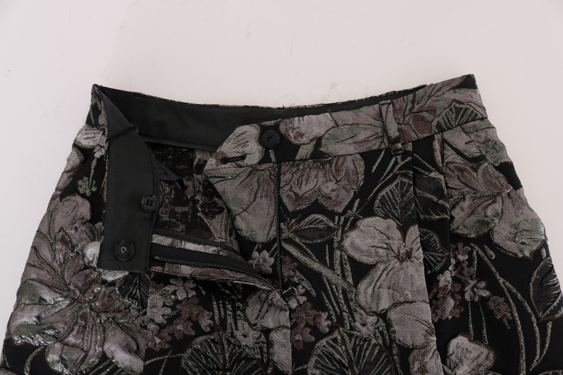 - Elegant High-Waist Brocade Shorts