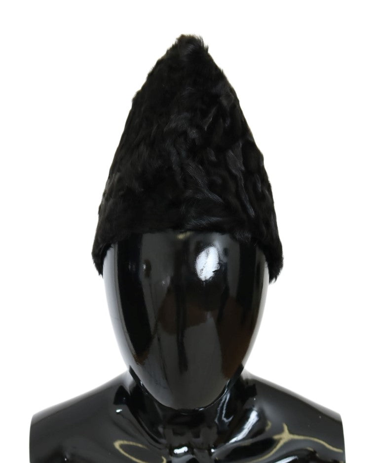- Elegant Black Xiangao Fur Beanie Hat