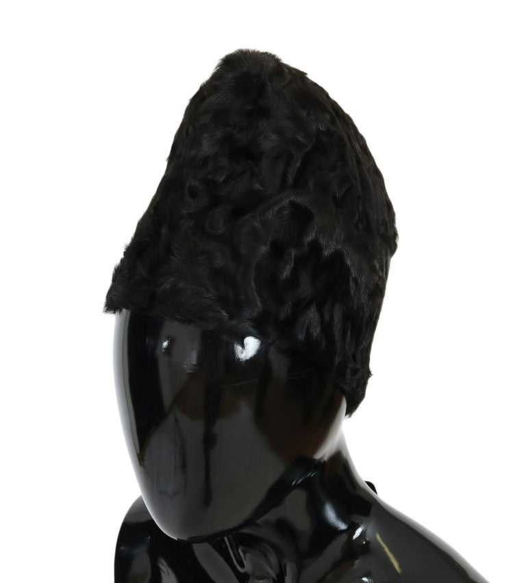 - Elegant Black Xiangao Fur Beanie Hat