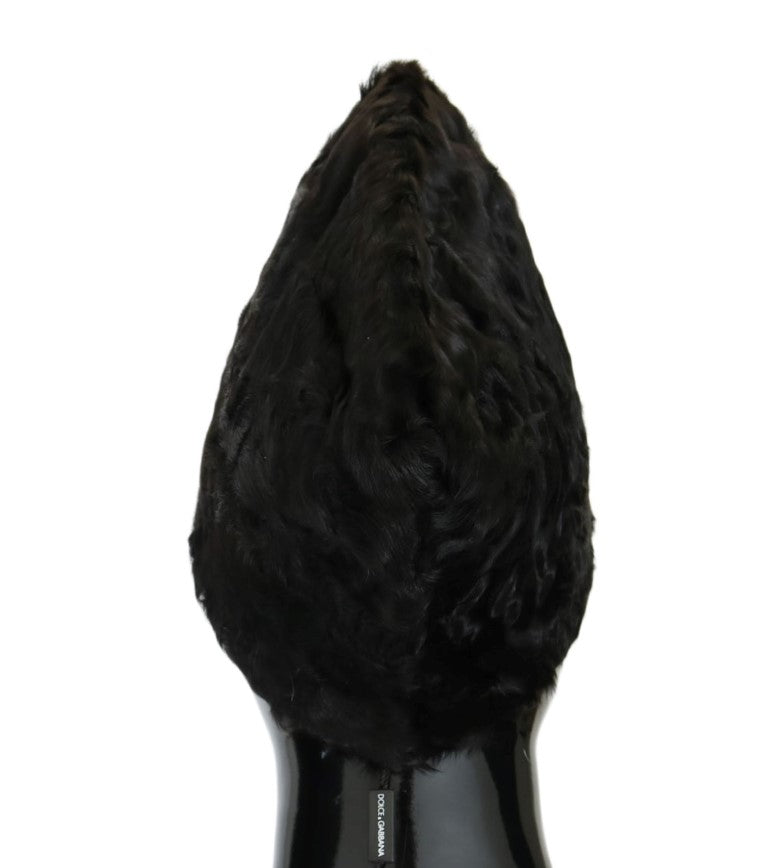 - Elegant Black Xiangao Fur Beanie Hat