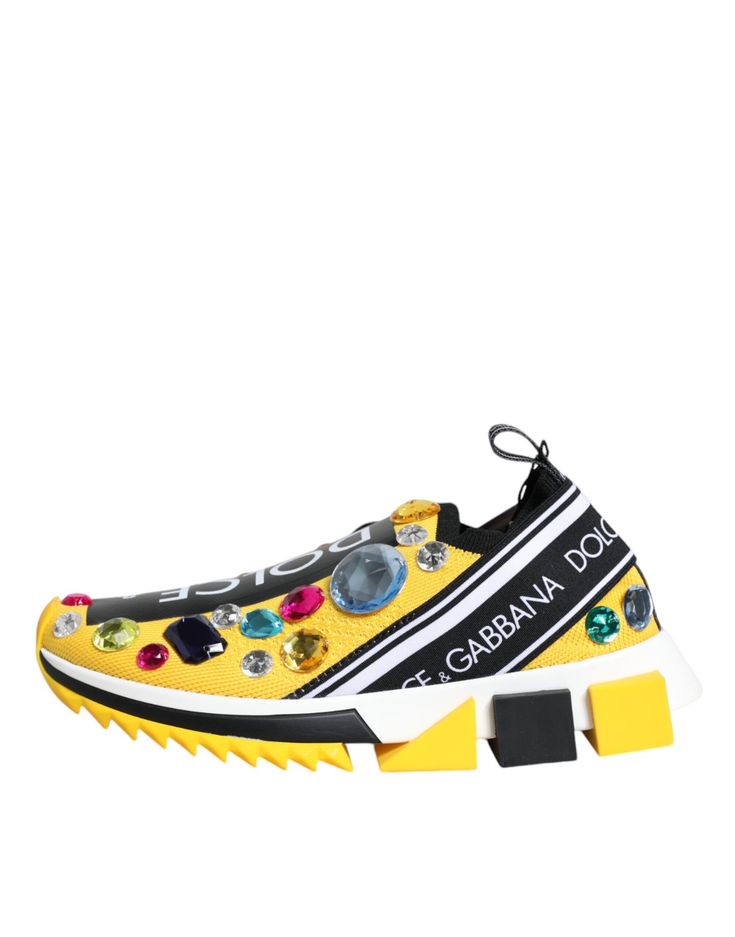 Yellow Sorrento Crystals Low Top Sneakers Shoes - The Luxe Alliance