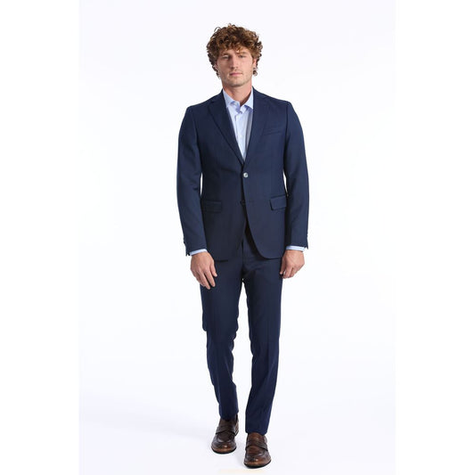 Baldinini Trend Blue Wool 2 Piece Suit