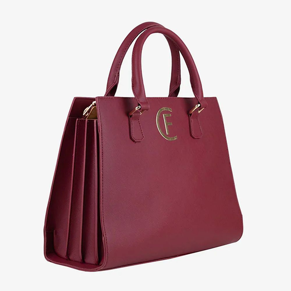 - Red Artificial Leather Crossbody Bag