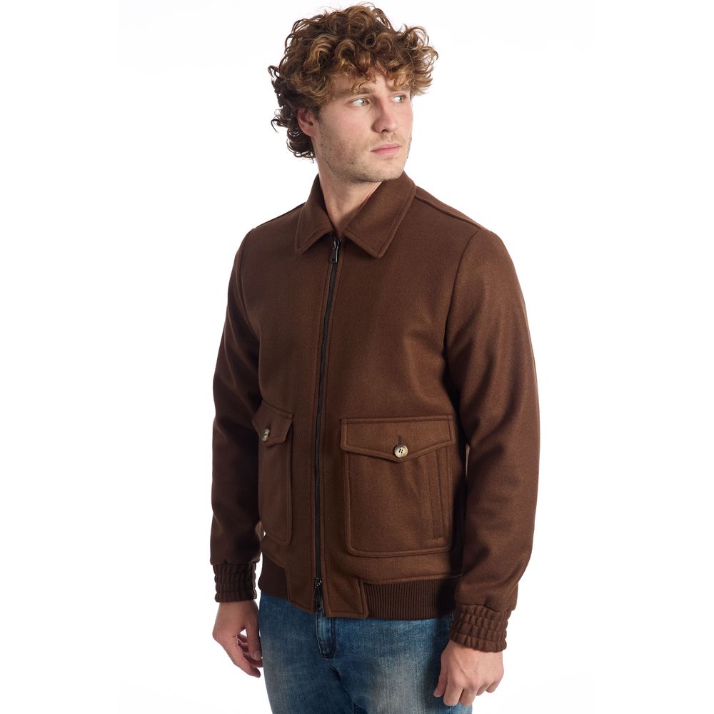 Brown Viscose Jacket - The Luxe Alliance